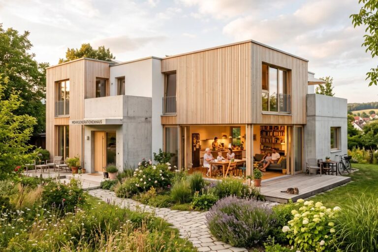 Modernes Mehrgenerationenhaus mit Garten