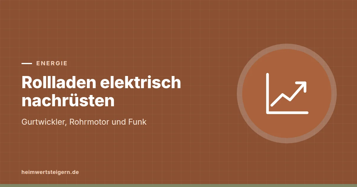 Grafik zum Beitrag: Rollladen elektrisch nachrüsten: Gurtwickler, Rohrmotor und Funk